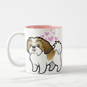 Liebe Shih Tzu (Welpe geschnitten) Zweifarbige Tasse