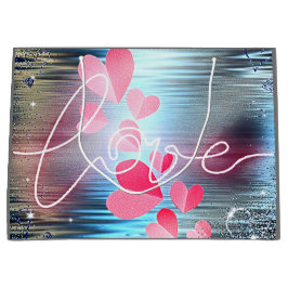 Liebe Shimmer Große Geschenktüte