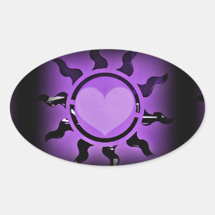 Liebe Shines 4 U_ Ovaler Aufkleber