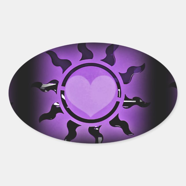 Liebe Shines 4 U_ Ovaler Aufkleber (Vorderseite)