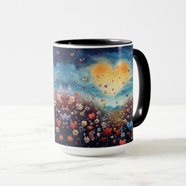 Liebe Shines Wildfire Bright Tasse (VorderseiteRechts)