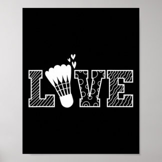 Liebe Shuttle Dminton Racket Poster
