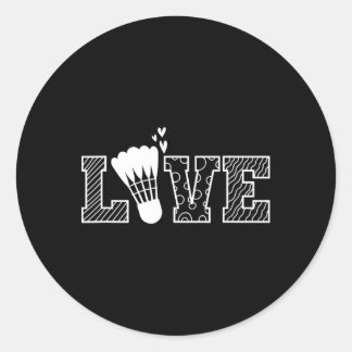 Liebe Shuttle Dminton Racket Runder Aufkleber