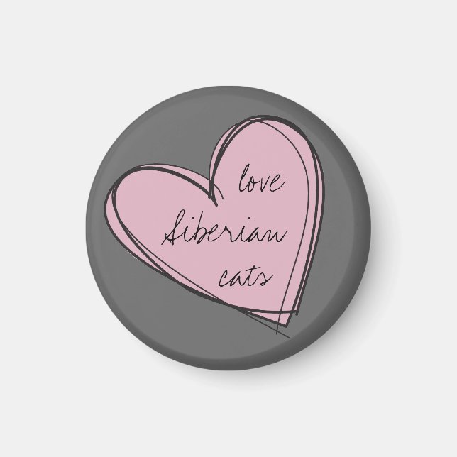 Liebe Siberians Magnet (Vorne)