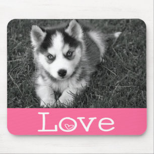 Liebe Sibirian Husky Welpe Hund Benutzerdefinierte Mousepad