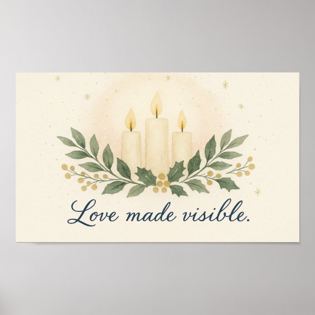 Liebe sichtbar gemacht — Weihnachtsposter Poster (Vorne)