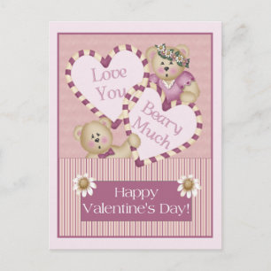Liebe Sie beary Much Valentine Day Postcard Feiertagspostkarte