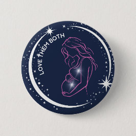 Liebe sie beide Pro-Life schwangere Frau Inspirati Button