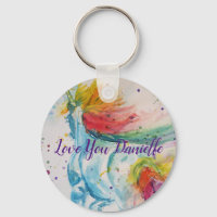 Liebe Sie benennen Rainbow Unicorn Wasserfarbe Sch