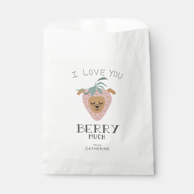 LIEBE SIE BERRY VIEL Funny Valentine Hund Geschenktütchen (Vorderseite)