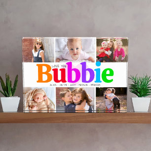 Liebe Sie Bubbie kühne bunt moderne Collage 6 Fotoblock