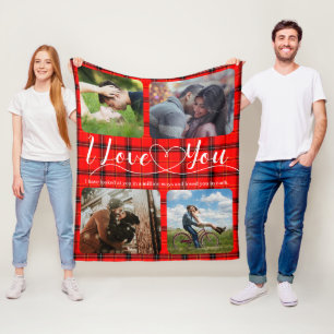 Liebe Sie Buffalo FotoCollage Fleecedecke