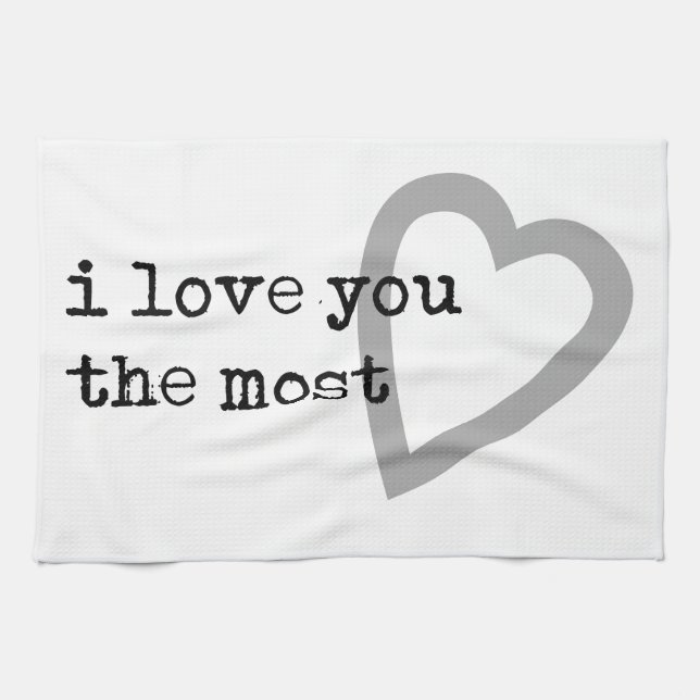 Liebe Sie das niedlichste Herz Geschirrtuch (Horizontal)