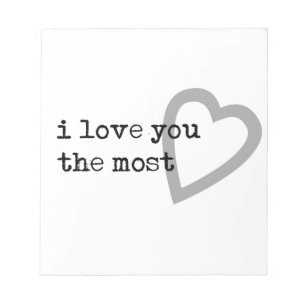 Liebe Sie das niedlichste Herz Notizblock