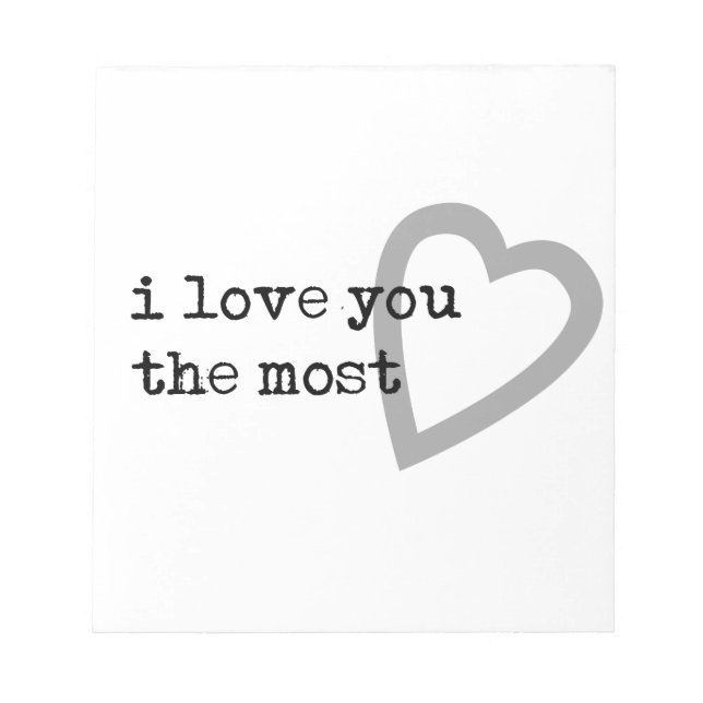 Liebe Sie das niedlichste Herz Notizblock (Vorderseite)