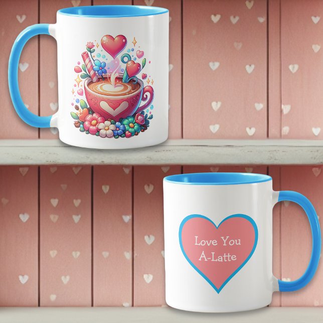 Liebe Sie ein Latte | Whimsical Kaffee & Herz Tasse (Von Creator hochgeladen)