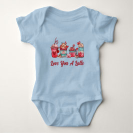 Liebe Sie ein Ruby Red auf Blue Baby Bodysuit Strampler