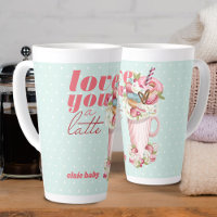 Liebe Sie eine Latte Niedlich Retro Sweet Leckerei