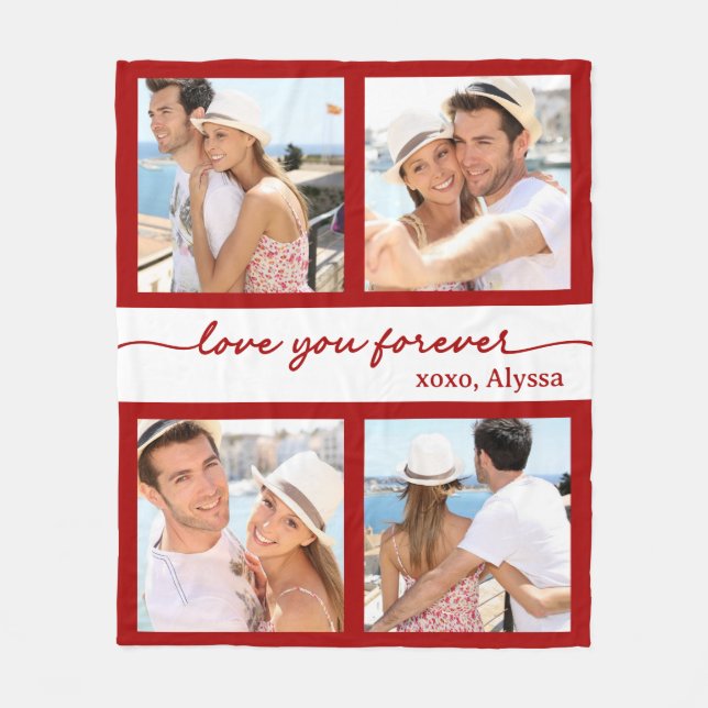 Liebe Sie für immer 4 Foto Fleece Blanket (Vorderseite)