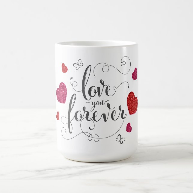 Liebe Sie für immer Valentinstag Kaffee Tasse (Mittel)