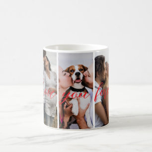 Liebe Sie für immer vertikale FotoCollage individu Kaffeetasse