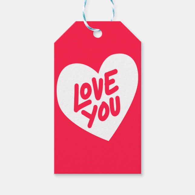 Liebe Sie geben Tags Geschenkanhänger (Vorderseite)