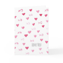 Liebe Sie glücklich Valentinstag Wasserfarbenherze