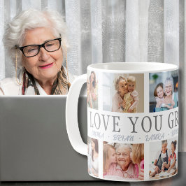 LIEBE SIE GRANDMA Individuelle Name 10 Foto Collag Kaffeetasse