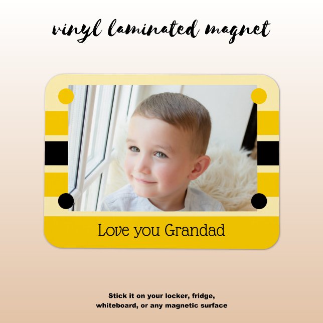 Liebe Sie Großgelb und schwarz Foto Magnet (Von Creator hochgeladen)
