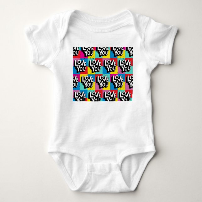 Liebe Sie: Handschrift Valentine Baby Strampler (Vorderseite)