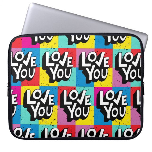 Liebe Sie: Handschrift Valentine Laptopschutzhülle (Vorderseite)
