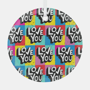 Liebe Sie: Handschrift Valentine Ornament Aus Glas