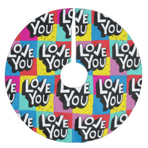 Liebe Sie: Handschrift Valentine Polyester Weihnachtsbaumdecke