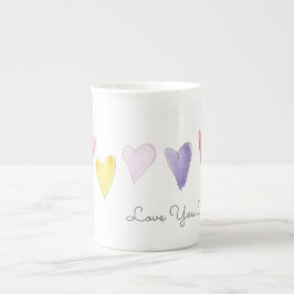Liebe Sie heißen Wasserfarbe süße Herzen Valentine Prozellantasse
