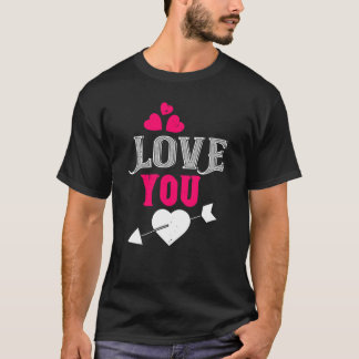 Liebe Sie Herz und Pfeil Design T-Shirt