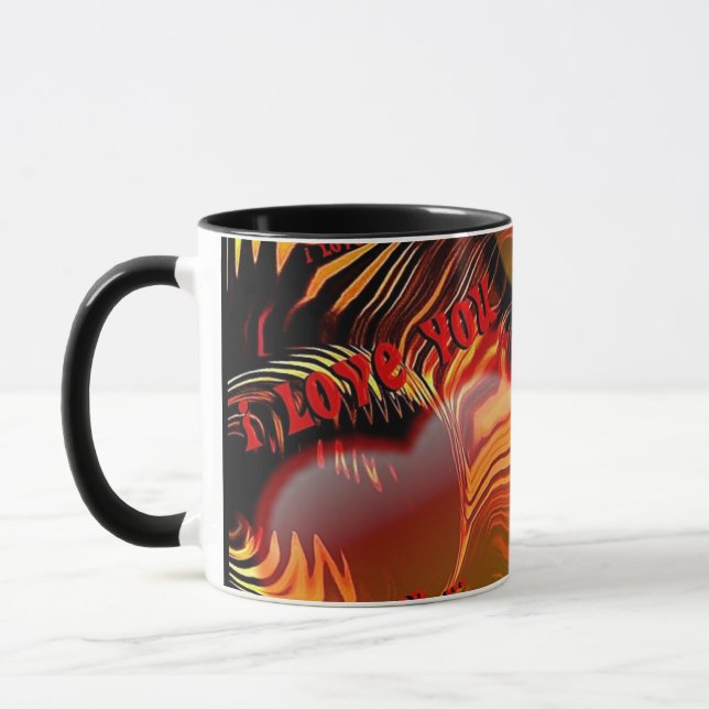 Liebe Sie Herzen Keramik Tasse (Links)