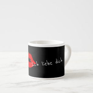 Liebe Sie in deutscher Liebe Red Lips Kiss Coffee  Espressotasse