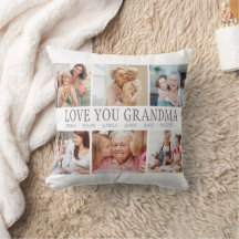 LIEBE SIE Individuelle Name Foto Collage Throw Kis
