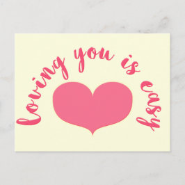 Liebe Sie ist einfach - Romantische Zitat Postkart Postkarte