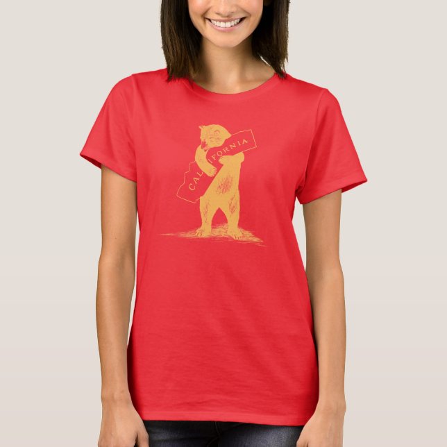 Liebe Sie Kalifornien--Rot und Gold T-Shirt (Vorderseite)