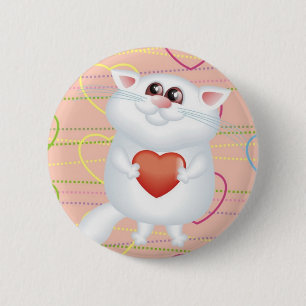 Liebe Sie Kittyknopf Button