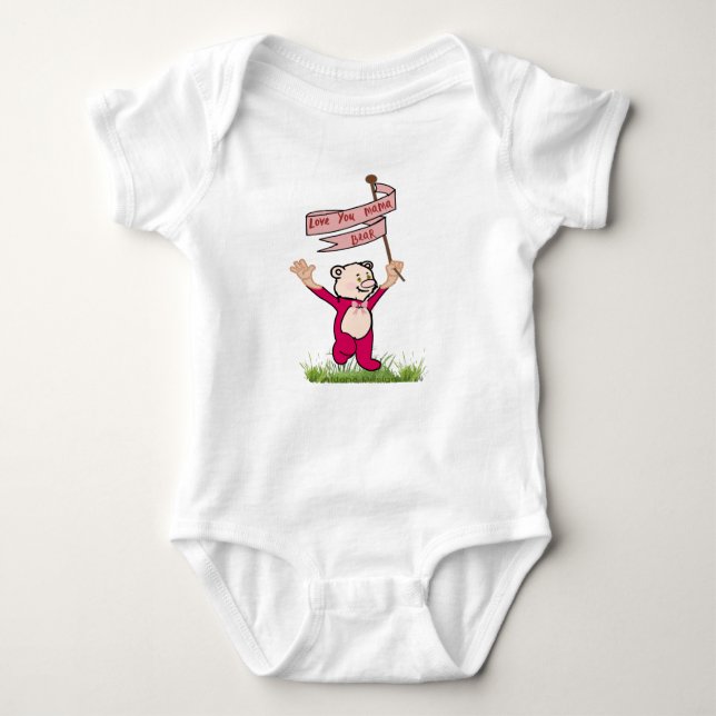 Liebe Sie Mama Bear Baby Bodysuit Baby Strampler (Vorderseite)