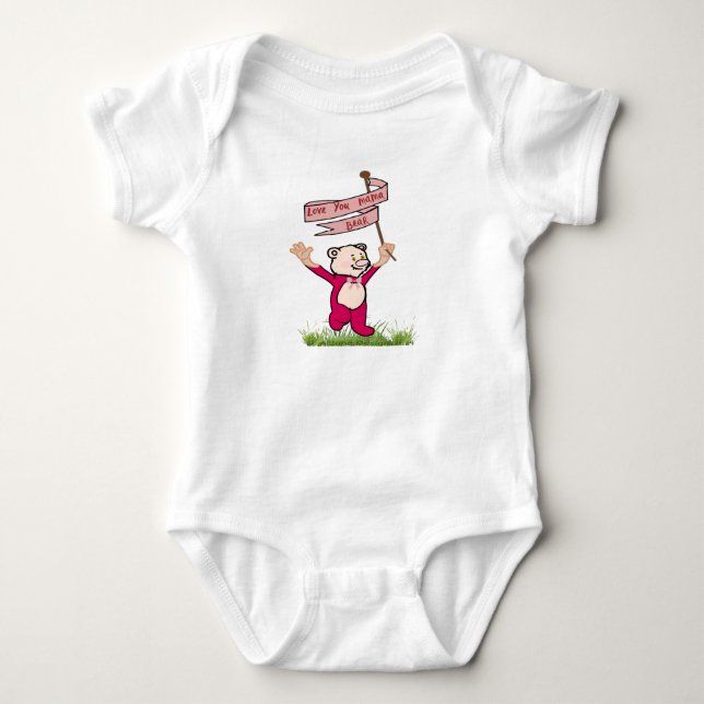 Liebe Sie Mama Bear Baby Bodysuit Strampler (Vorderseite)
