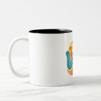 Liebe Sie, Mama Blumenwirbel Zweifarbige Tasse