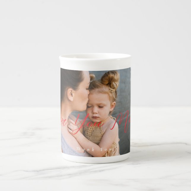 Liebe Sie Mama Danke Foto Prozellantasse (Vorderseite)