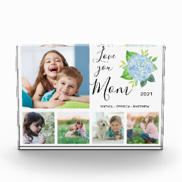 Liebe Sie Mama Familienfoto Collage Hydrangea Fotoblock