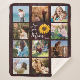 Liebe Sie Mama Familienfoto Collage Sonnenblume Ru Sherpadecke
