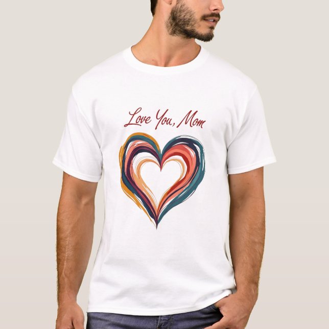 Liebe Sie, Mama Herz T-Shirt (Vorderseite)