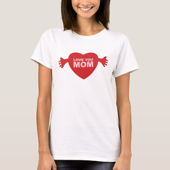 Liebe Sie Mama Herz T-Shirt (Vorderseite)