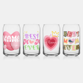 Liebe Sie Mama - Kundenspezifisches Glass-Set für Dosenglas